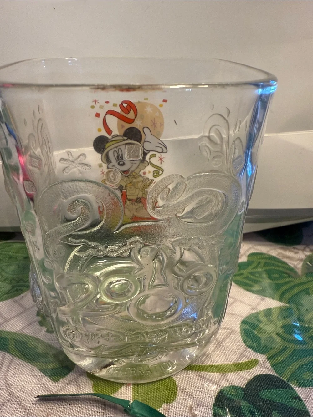 Disney Mickey Explorer Glass Tumbler . McDonald’s series year 2000.